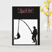 **引退と魚釣り***何て愉快な！!!! カード (黄色い花)