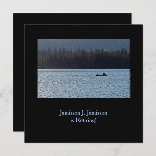 引退のお知らせ、漁師と息子の湖 案内状 (正面/裏面)