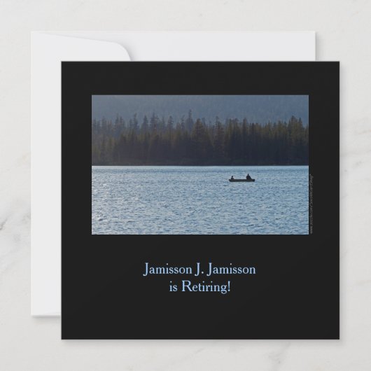引退のお知らせ、漁師と息子の湖 案内状 (正面)