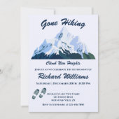 引退のハイキング 雪山 幸せな道 招待状 (正面)