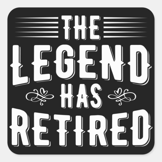 引退の贈り物、伝説退職した スクエアシール (正面)