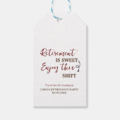 引退は楽しむこのシフト退職 ギフトタグ (正面)