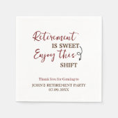 引退は楽しむこのシフト退職 スタンダードカクテルナプキン (正面)