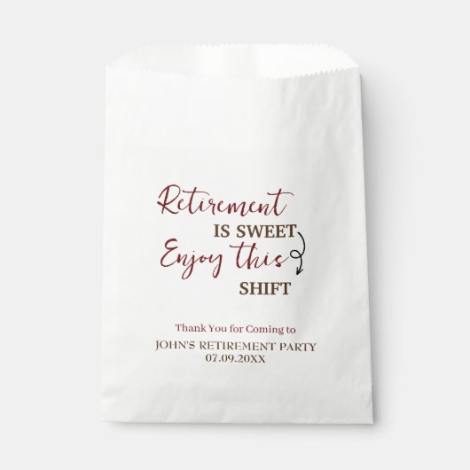 引退は楽しむこのシフト退職 フェイバーバッグ (正面)