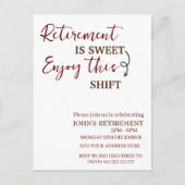 引退は楽しむこのシフト退職 ポストカード (正面)