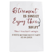 引退は楽しむこのシフト退職 ミディアムペーパーバッグ (正面)