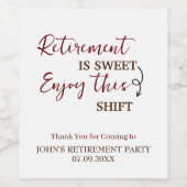 引退は楽しむこのシフト退職 ワインラベル (シングルラベル)