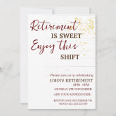 引退は楽しむこのシフト退職 招待状 (正面)