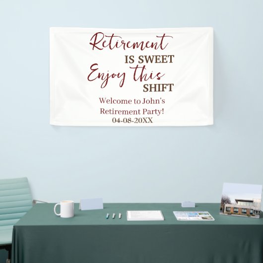 引退は楽しむこのシフト退職 横断幕 (トレードショー)