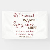 引退は楽しむこのシフト退職 横断幕 (横)