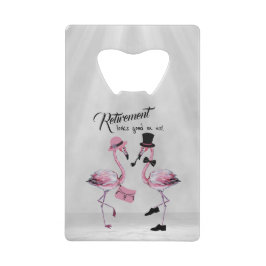 引退は良さそうだ！シックな上品なフラミンゴ クレジットカード栓抜き