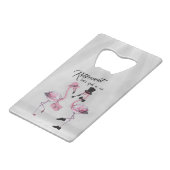 引退は良さそうだ!シックな上品なフラミンゴ クレジットカード栓抜き (正面アングル)