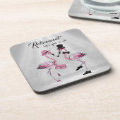 引退は良さそうだ!シックな上品なフラミンゴ コースター (左側)