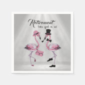 引退は良さそうだ!シックな上品なフラミンゴ スタンダードカクテルナプキン (正面)