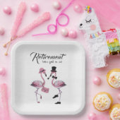 引退は良さそうだ！シックな上品なフラミンゴ ペーパープレート (パーティー)