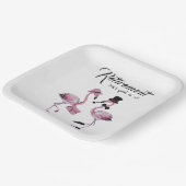 引退は良さそうだ！シックな上品なフラミンゴ ペーパープレート (傾斜あり)