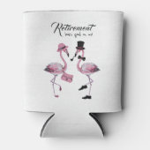 引退は良さそうだ！シックな上品なフラミンゴ 缶クーラー (正面)