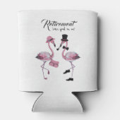 引退は良さそうだ！シックな上品なフラミンゴ 缶クーラー (裏面)