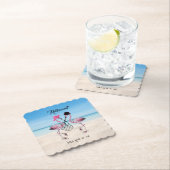 引退は良さそうだ！フラミンゴオンビーチ ペーパーコースター (インサイチュ)