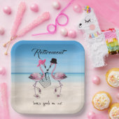 引退は良さそうだ！フラミンゴオンビーチ ペーパープレート (パーティー)