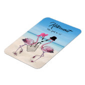 引退は良さそうだ!フラミンゴオンビーチ マグネット (左側)