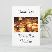 「引退までの時間」退職パーティーお祝い 招待状 (スタンド正面)