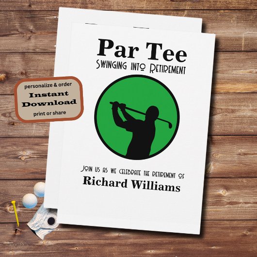 引退ゴルファー シャンクスへの旅 招待状