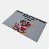 引退ダックスフンド ドアマット (アングル)