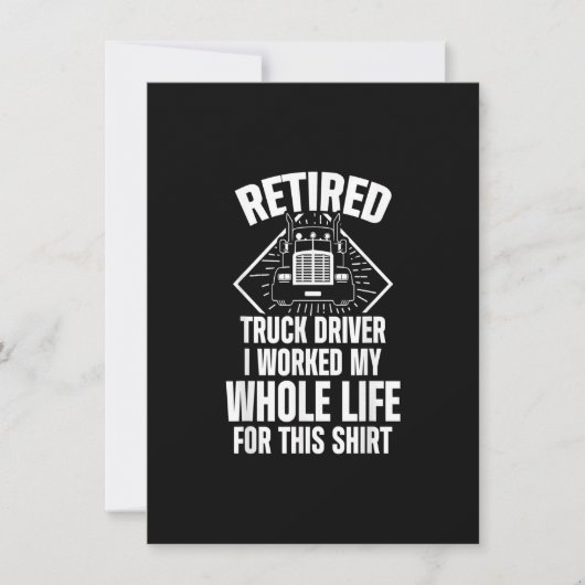 引退トラック運転手の生涯トラック運転手引退 招待状 (正面)