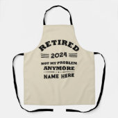 引退パーソナライズされたは私の問題ではない エプロン (正面)