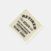 引退パーソナライズされたは私の問題ではない スタンダードカクテルナプキン (角)