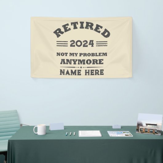 引退パーソナライズされたは私の問題ではない 横断幕 (トレードショー)