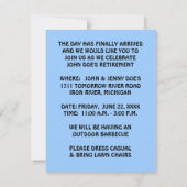 ~引退パーティの招待状 招待状 (裏面)