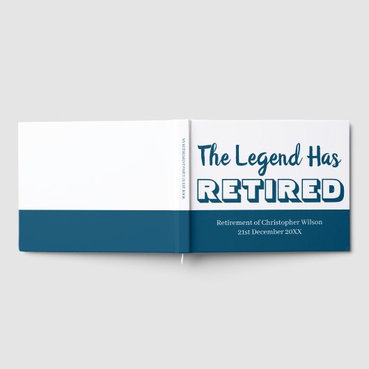 引退パーティー伝説は青退職したい男の子 ゲストブック (全面)