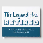 引退パーティー伝説は青退職したい男の子 ゲストブック (正面)