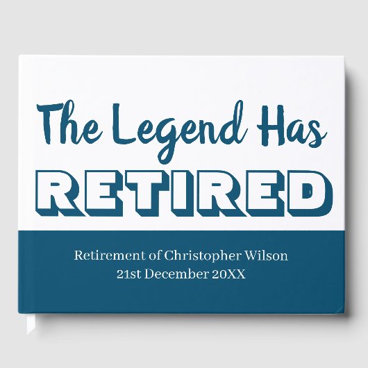 引退パーティー伝説は青退職したい男の子 ゲストブック (正面)