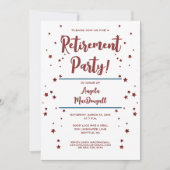 引退パーティー、赤星、 招待状 (正面)