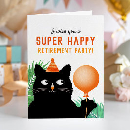 引退パーティー（黒猫と風船）