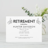 引退パーティー「It's About Time」を親指で締め上げるB/W 招待状 (スタンド正面)