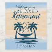 引退ビーチハンモック ワインラベル (シングルラベル)