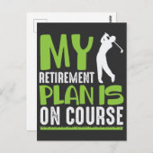 引退プランはゴルフ退職したプレーヤー ポストカード (正面/裏面)