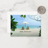 引退リラックスはビーチ ノートカード (正面/裏面インサイチュ)