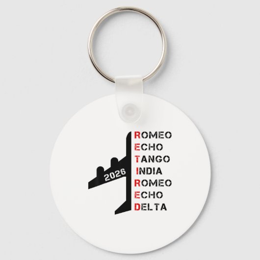 引退ロット2026 フォネティックアルファベット 引退ギフト キーホルダー (正面)