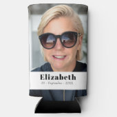 引退写真おもしろい引用文モメントモダン スリム缶クーラー (裏面)