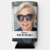 引退写真おもしろい引用文モメントモダン スリム缶クーラー (正面)