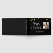 引退写真手書きスクリプト紙吹雪 ゲストブック (全面)