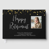 引退写真手書きスクリプト紙吹雪 ゲストブック (正面)