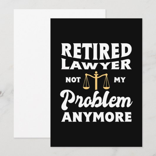 引退弁護士 関係ない 招待状 (正面/裏面)