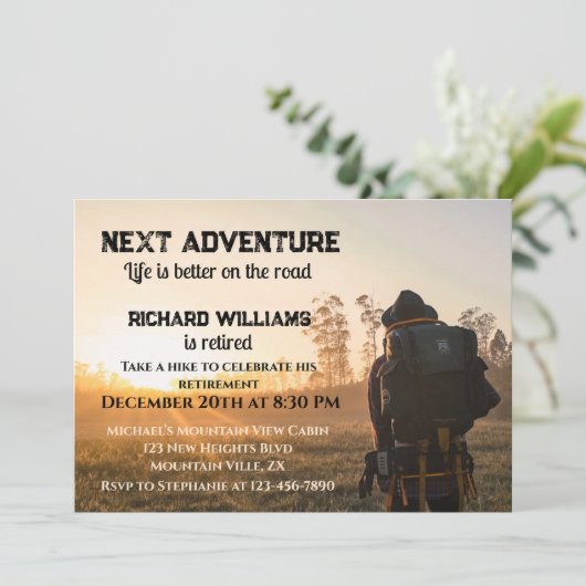 引退後のハイキング次の冒険を楽しむ 招待状 (スタンド正面)