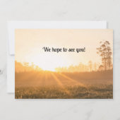 引退後のハイキング次の冒険を楽しむ 招待状 (裏面)